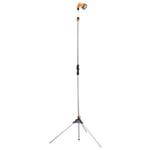 vidaXL Trädgårdsdusch med stativ 221 cm aluminium 92294