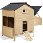 Poulailler chalet XL pour poules avec pondoir en bois