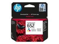 HP 652 - Couleur (cyan, magenta, jaune) - original - Ink Advantage - cartouche d'encre - pour Deskjet 1110, 2130, 3630; ENVY 4520; Officejet 3830, 4650