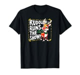 Funny Christmas Rudolph Runs The Show T-Shirt