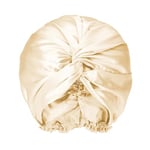 townssilk Bonnet de Nuit en Soie pour Femme, 16 Mamans, 100% Soie de mûrier, protège Bien Les Cheveux, pour la Plupart des Cheveux, Cadeau Luxueux, Double Couche, 1 pièce, Champagne