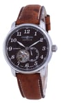 Zeppelin LZ 127 Graf Open Heart Brown Dial Leather Automatic 76664 Mens Watch