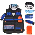 Nerf N-Strike1 Tactical Kit Taktisk väst + 20 kulor + 6 magasin + handledsrem + skyddsglasögon + mask