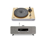 Roberts Stylus Luxe Direct Drive Turntable and Ruark R3s Music System Grey HiFi Package