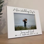 Personalised Wedding Day Photo Frame Gift For Husband Wife Mr and Mrs Gifts