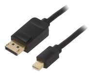 Cable mini DisplayPort 1.2 male 1.5m noir