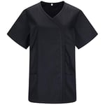 MISEMIYA - WORK CLOTHES LADY SHORT SLEEVES UNIFORM CLINIC HOSPITAL CLEANING VETERINARY SANITATION HOSTELRY Ref: Q8119 - X-Large, Black