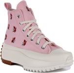 Converse A05192C Run Star Hike Hi Embroidered Platform Rose UK 3 - 8