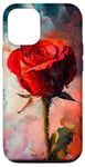 Coque pour iPhone 12/12 Pro Rose Art abstrait Rose Art Floral Artistique Fleur