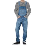 Herr Dungarees Denim Overaller Haklapp och Byxor Jeans Jumpsuit Byxor Rompers mörkblå dark blue xl