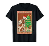 Skeleton Christmas Tarot Card The Giver, Merry Christmas Tee T-Shirt