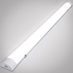 Gimisgu Neon LED 60CM, Tube LED 18W 1530LM, Réglette LED Blanc Neutre 4000K, IP65 Led Plafonnier, LED Néon Eclairage Garage Étanche Pouvant être lié pour Atelier, Sous Sol Bureau Grange Cave