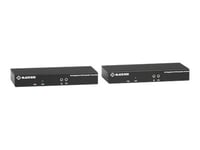 Black Box Kvx Series Kvm Extender Over Fiber - 4K, Single-Head, Displayport, Usb 2.0 Hub, Serial, Audio, Local Video - Sändare Och Mottagare - Förlängare För Tangentbord/Video/Mus/Seriell/Usb - Över Fiberoptik - Usb - Upp Till 2 Km - 1U - Taa-Kompat