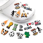 Jatidne 30 Shoe Decoration Charms for Football Croc Charms, DIY Shoe Accessories PVC Cartoon Charms for Kids Boys