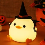 Coopark Duck Night Light for Kids, Cute Touch Silicone Nursery Lamp with Timer D