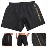 EA7 Mens Black Seaworld Boxer Logo Swim Shorts Size UK XL 38" Waist 902035 CC720