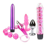 Butt Plug Set of 6 Pcs Soft Anal Beads Dildo Trainer Prostate Massager Sex Toys