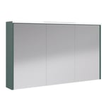 Armoire de salle de bains éclairante LED vert toundra avec miroir l.120 x H.70 x P.18 cm, Decotec Archi