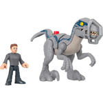 Imaginext Jurassic World Dominion Dinosaur Toy Set with Blue and Owen Grady