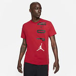 Nike CZ8402-687 M J JDN AIR Stretch SS Crew T-Shirt Mens Gym red/Black/White L