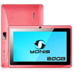 Tablette 7 Pouces Tactile Ips Quadcore Wifi Bluetooth Android Micro SD 24Go Rose YONIS