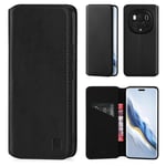 Classic - Real Leather Book Wallet Flip Case Cover For Honor Magic 6 Pro