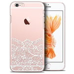 Caseink - Coque Housse Etui pour Apple iPhone 6/6s (4.7) [Crystal HD Collection Spring Design Bas Dentelle - Rigide - Ultra Fin - Imprimé en France]