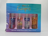 So.? Escapes Women’s Body Mist 4 Piece Gift Set. 4 x 50ml  Body Spray - Box Dama