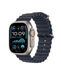 Apple Watch Ultra 2 OLED 49 mm Numérique 410 x 502 pixels Écran tactile 4G Titane GPS (satellite)