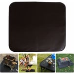 Linghhang - 80x75cm Tapis de Protection de Sol Tapis Cheminée, Tapis De Gril de Protection Anti-feu Fire Pit Mat de Protector, Protection de Sol