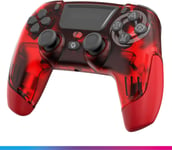 Manette Ps4 Ps3 Pc Android Ios,Sans Fil,Sortie Casque Stéréo,Vibrations Réglables,Pavé Tactile,Boutons Macro,Mode Turbo,Wake Up,Gyroscope 6 Axes,Revolt (Mars Red/Rouge)