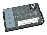 V7 D-Fh8rw-V7e - Batteri Til Bærbar Pc (Tilsvarer: Dell 7Xntr, Dell Fh8rw) - 7,4V - Litiumion - 2-Cellers - 3510 Mah - 26 Wh - For Dell Latitude 12 Rugged Tablet 7202