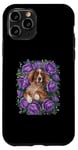 iPhone 11 Pro Cartoon Irish Setter dog with roses Case