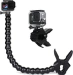 Jaws Support De Clip Flexible Avec Col De Cygne Réglable 19 Noeuds Compatible Avec Go Pro Hero 12, 11, 10, 9, 8, 7, 6, 5, 4 Black, Session, 3 +, Max, 11 Mini, Dji Osmo Action Camera