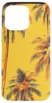 Coque pour iPhone 15 Pro Max Jaune Vintage Motif Palmier Tropical Paradise Decor