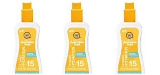 BL Australian Gold Spf#15 Spray Gel Ultimate Hydration 8 oz - THREE PACK