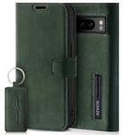 SURAZO Étui de Protection en Cuir pour Google Pixel 8 Pro - Étui de Protection Rabattable en Cuir véritable [ Aimant, Compartiment pour Cartes, Protection RFID, Fonction Support ] à Rabat en Cuir