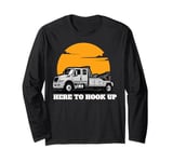 USA Tow Truck Driver, Truck Driver Yellow Line, Tow Truck Long Sleeve T-Shirt