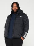 Adidas Plus Size Itavic Quilted Hooded Jacket - Black