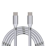 SERO QC magnet kabel, USB-C - USB-C, 1 m, vit