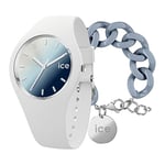 ICE-WATCH Femme Analogue Quartz Montre avec Bracelet en Silicone 020635 + Ice - Jewellery - Chain Bracelet - Artic Blue - Silver