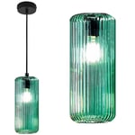 Raika vp b1 e27 led plafonnier moderne à suspension en verre coloré, couleur vert - Gea Luce