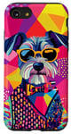 Coque pour iPhone SE (2020) / 7 / 8 Figurine schnauzer miniature tendance et colorée Pop Art