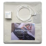 Jordningslakan med silvertråd 100 cm * 200 cm Beige