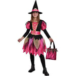 Ciao- Sorcière Fashion Witch Girl costume déguisement fille (Taille 8-10 ans) avec chapeau et sac