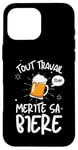 Coque pour iPhone 16 Pro Max Noel Tshirt Humoristique Bière Homme Rigolo Biere Pression