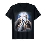 3 Vultures Howling At The Moon Funny Vulture Bird Carrion T-Shirt