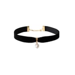 Pärlchocker Halsband Krage Gotisk Chocker Halsband Band Svart Chocker Chocker Kedja Hals Black M