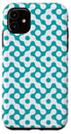 iPhone 11 Turquoise Aqua Cyan Circle Blue Ripples Pulsating Pattern Case