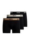 BOSS Mens Pack Boxer Shorts Black/Black/Black XL